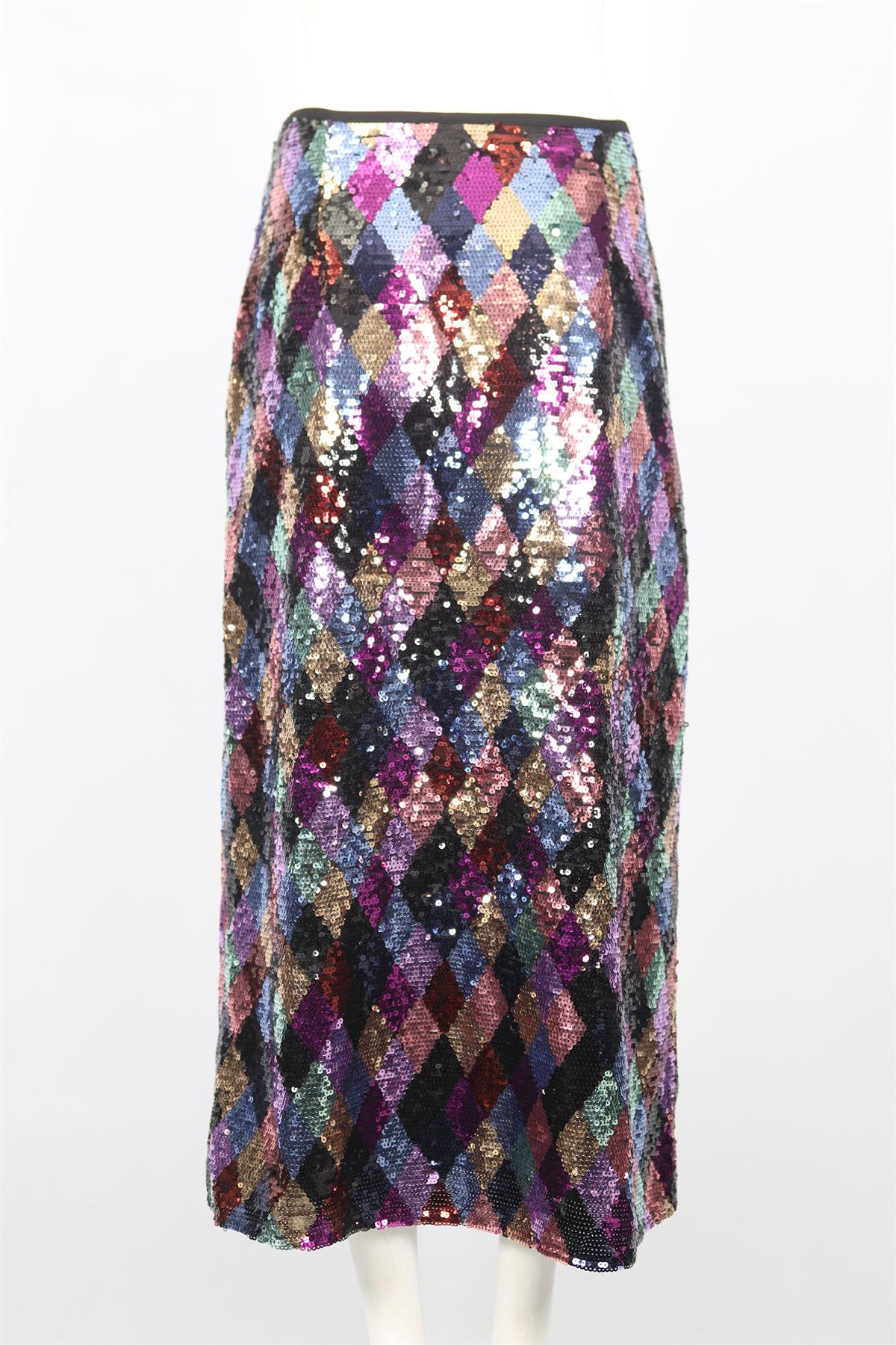 RIXO SEQUIN MIDI SKIRT UK 14 - Image 4