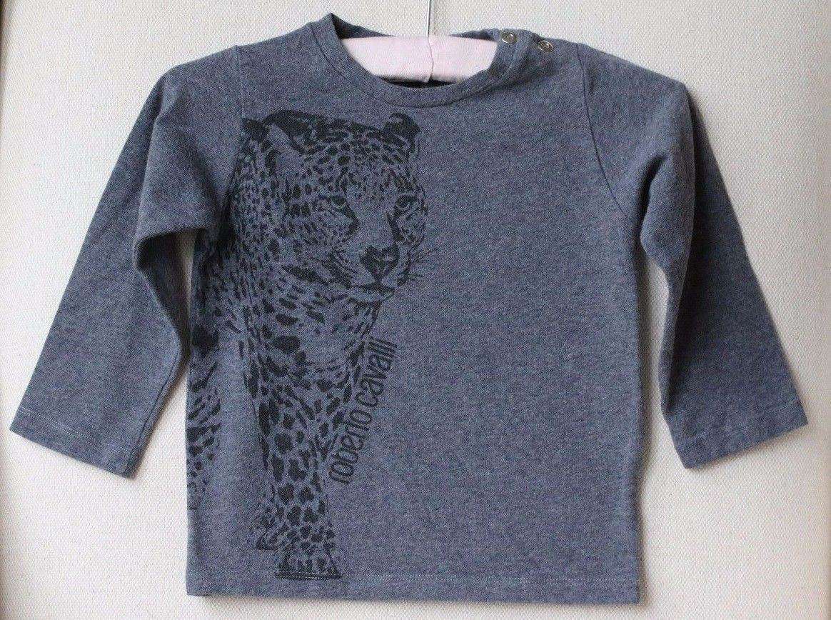 ROBERTO CAVALLI BABY GREY ANIMAL T-SHIRT TOP 24 MONTHS - Image 3