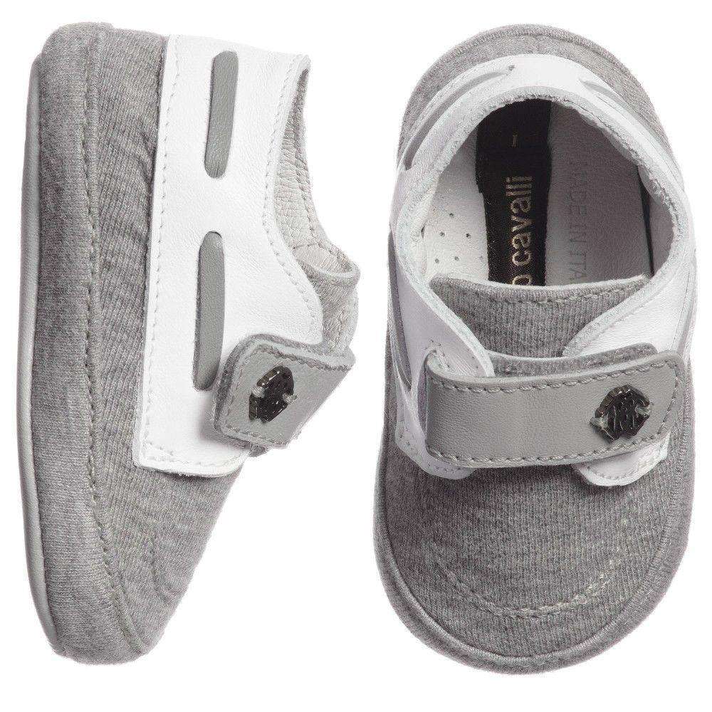 ROBERTO CAVALLI BABY GREY PRE-WALKER SHOES 6-9 MONTHS - Image 6