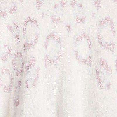 ROBERTO CAVALLI BABY IVORY PURPLE LEOPARD WOOL PONCHO 2 YEARS - Image 4