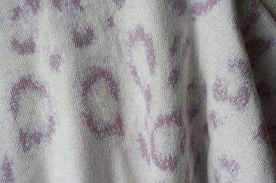 ROBERTO CAVALLI BABY IVORY PURPLE LEOPARD WOOL PONCHO 2 YEARS - Image 7