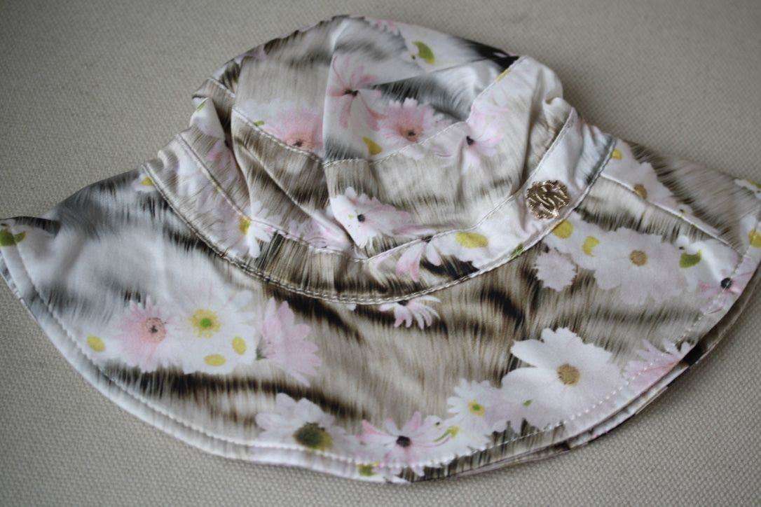 ROBERTO CAVALLI BABY KIDS PINK FLORAL TIGER PRINT SUN HAT 2-4 YEARS - Image 4
