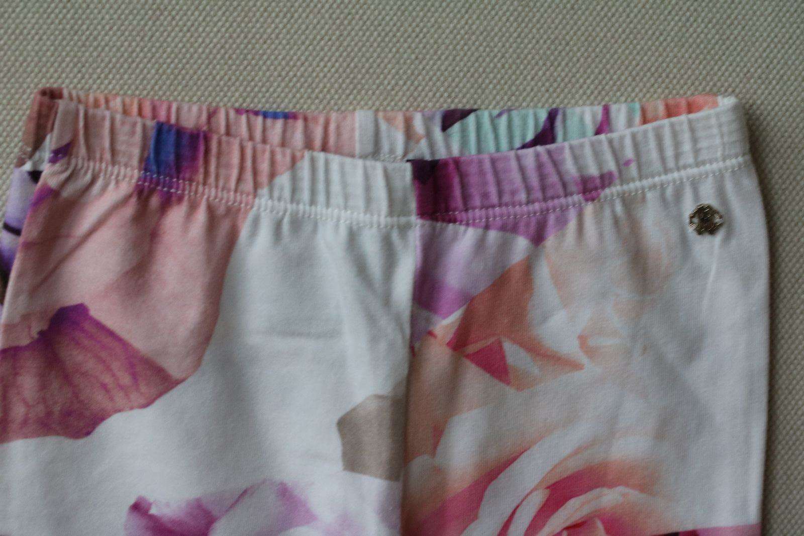 ROBERTO CAVALLI BABY PINK FLORAL LEGGINGS WITH BOWS 24 MONTHS - Image 8