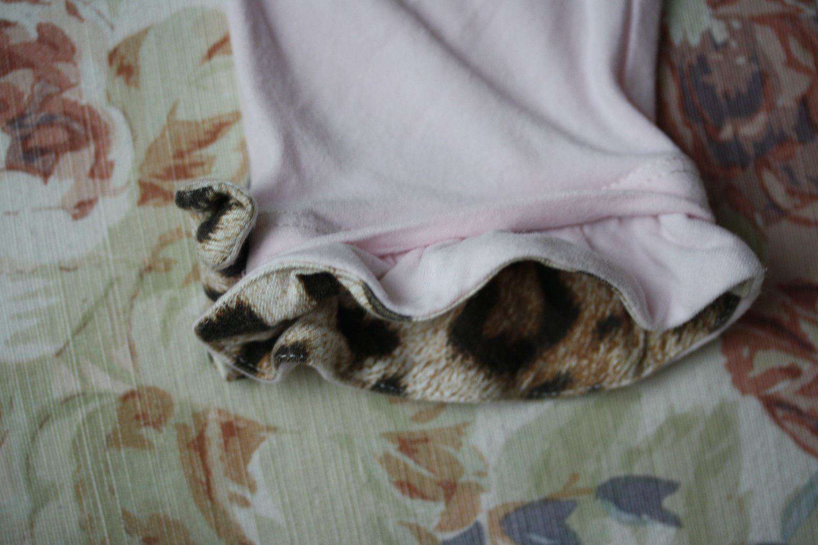 ROBERTO CAVALLI BABY PINK LEOPARD TRIM LEGGINGS 6 MONTHS - Image 2
