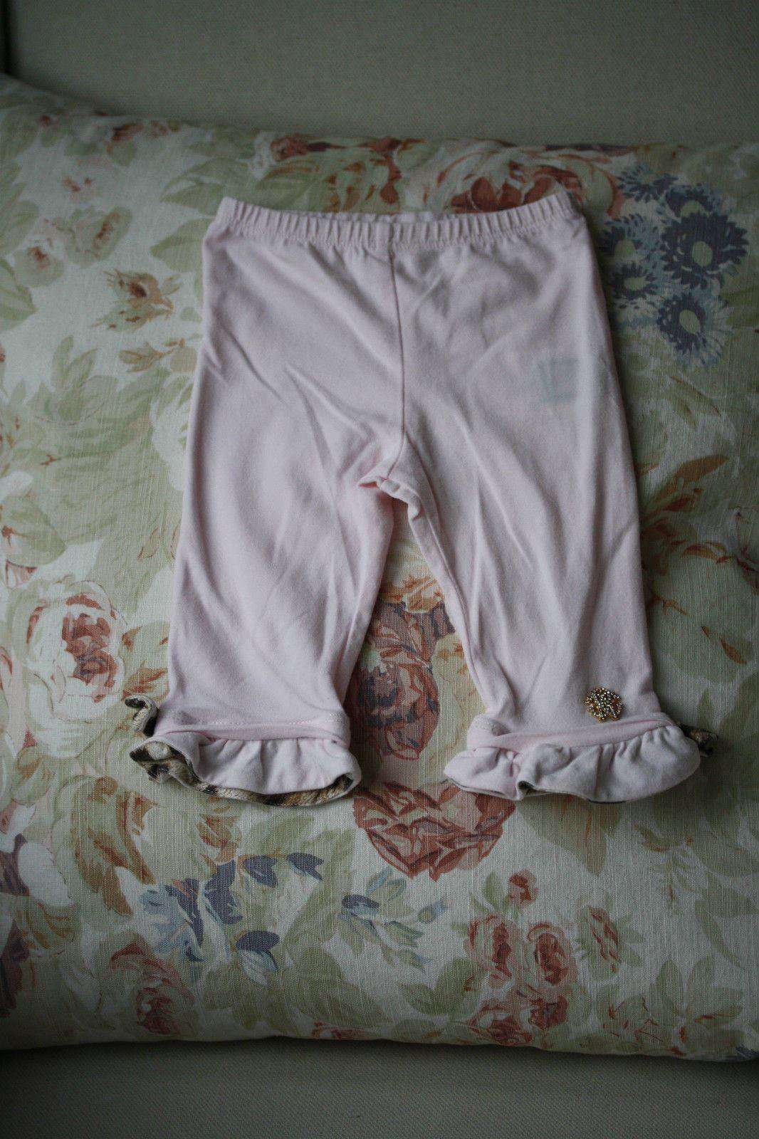 ROBERTO CAVALLI BABY PINK LEOPARD TRIM LEGGINGS 6 MONTHS - Image 5
