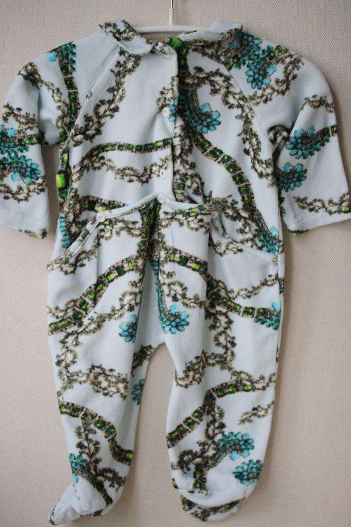 ROBERTO CAVALLI BABY VELOUR BABYGROW 9 MONTHS - Image 3