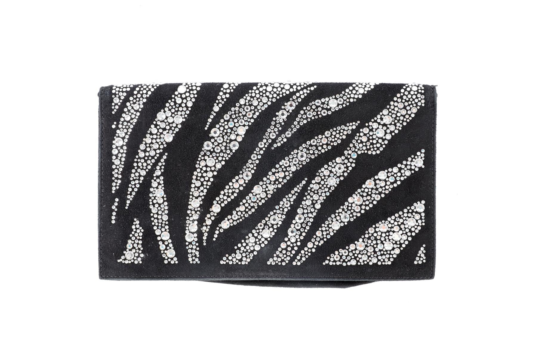 ROBERTO CAVALLI BLACK SUEDE CLUTCH - Image 5
