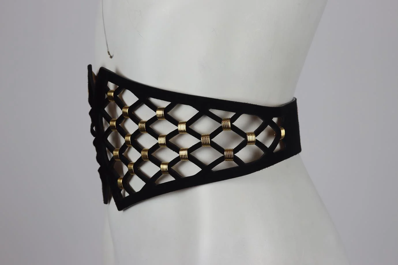 ROBERTO CAVALLI EMBELLISHED SUEDE WAIST BELT 70 - Image 3