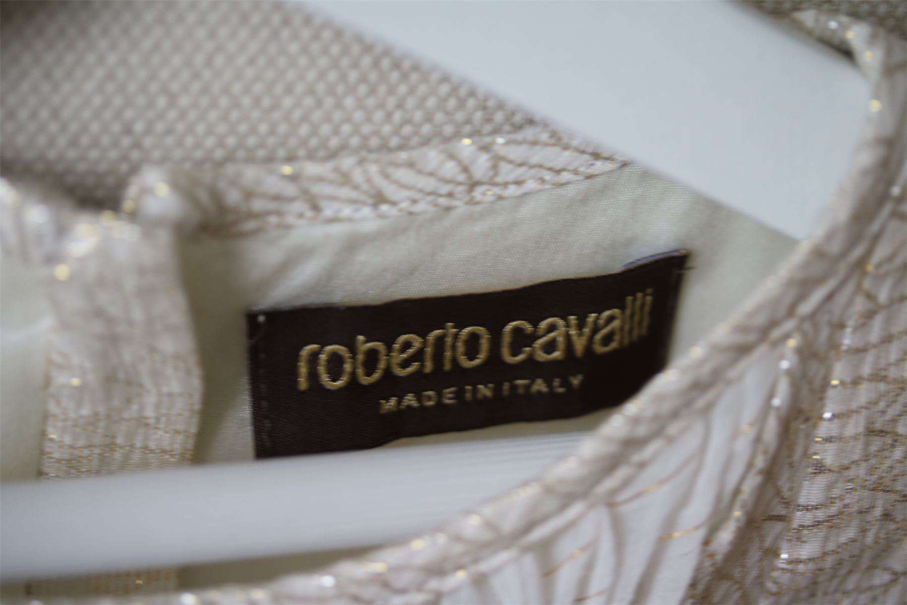 ROBERTO CAVALLI GIRLS IVORY AND GOLD SILK DRESS 4 YEARS - Image 3