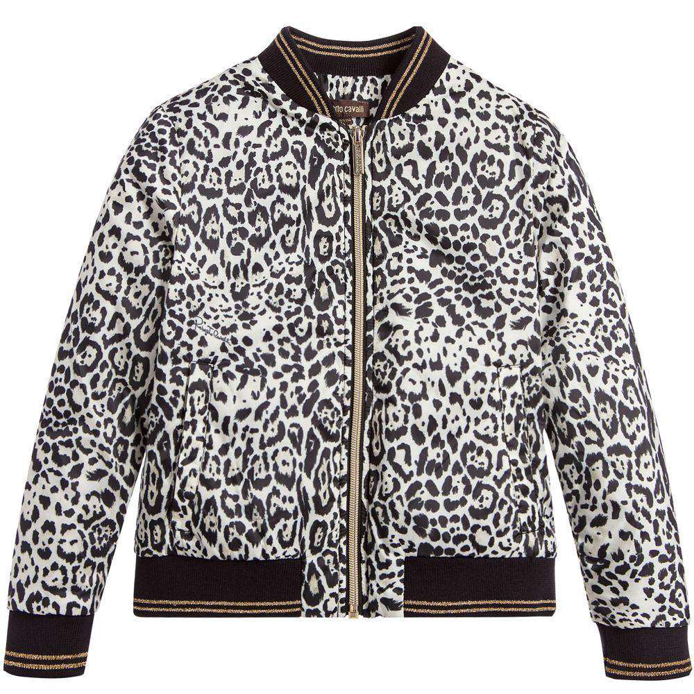 ROBERTO CAVALLI GIRLS LEOPARD PRINT JACKET 4 YEARS - Image 2