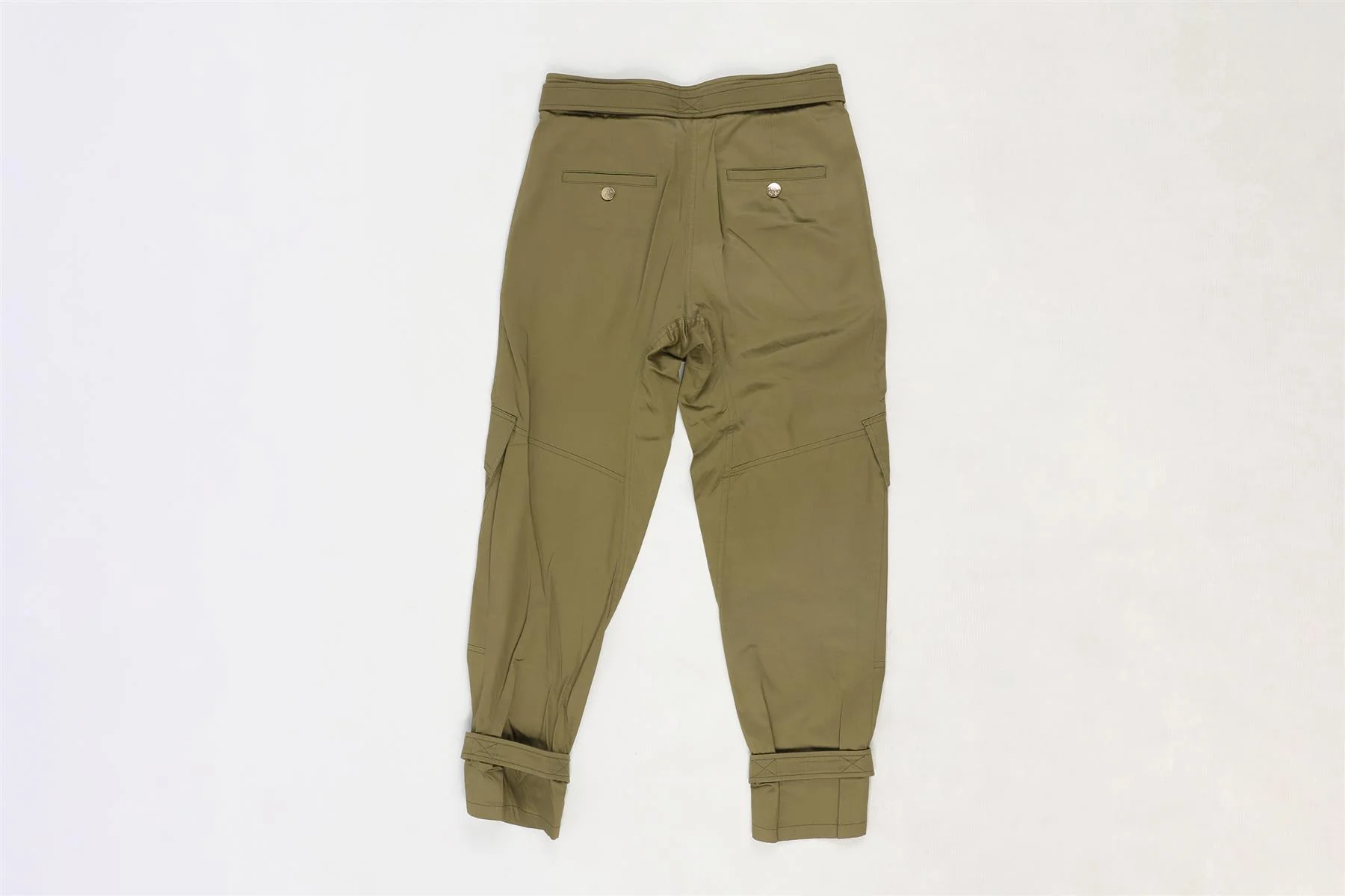 ROBERTO CAVALLI GREEN TAPERED PANTS IT 38 UK 6 - Image 4