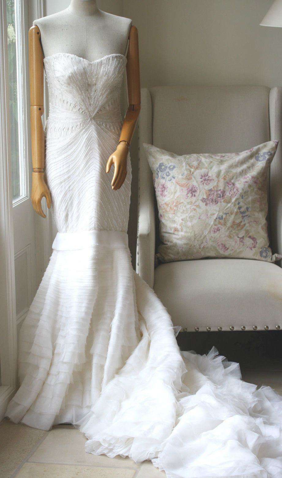 ROBERTO CAVALLI HAUTE COUTURE WEDDING RED CARPET DRESS BALL GOWN IT 42 UK 10 - Image 10