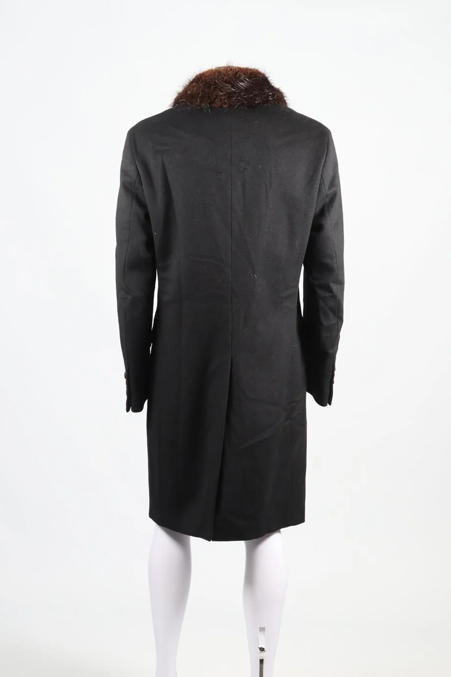 ROBERTO CAVALLI MEN'S BEAVER FUR AND WOOL BLEND COAT IT 52 UK/US CHEST 42 - Image 4
