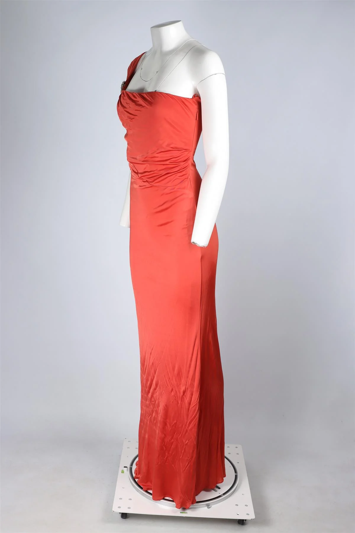 ROBERTO CAVALLI ORANGE JERSEY MAXI DRESS IT 46 UK 14 - Image 3