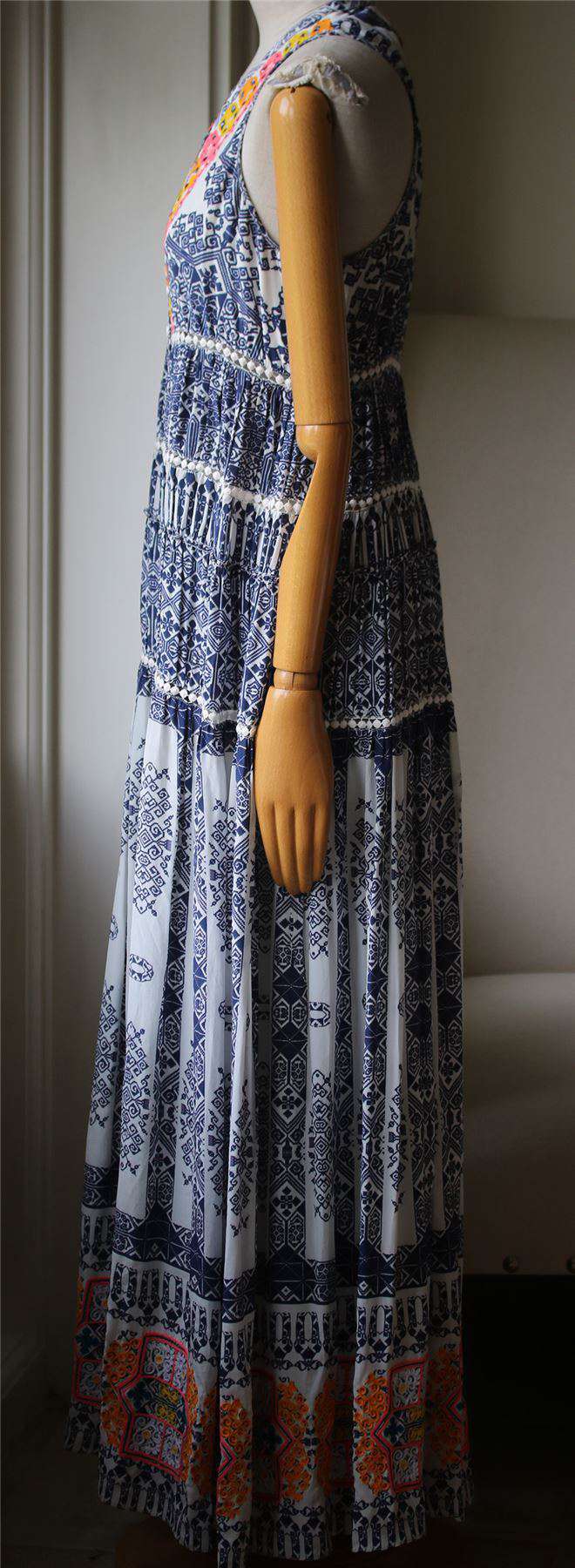 ROCOCO SAND IONIC PRINTED MAXI DRESS XSMALL - Image 4