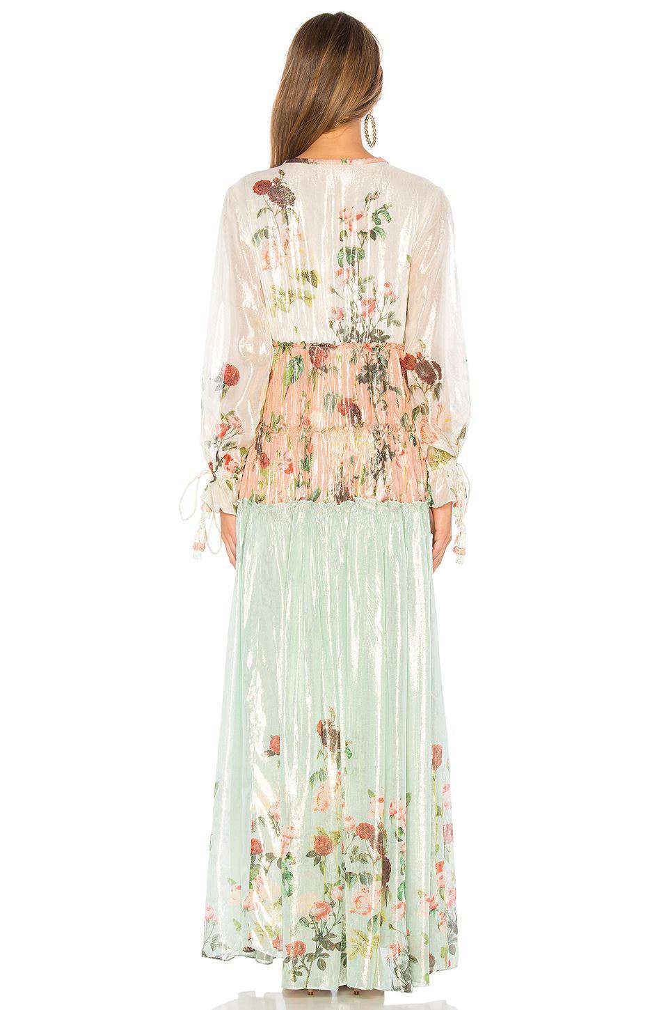 ROCOCO SAND RUCHED LONG DRESS LARGE - Image 2