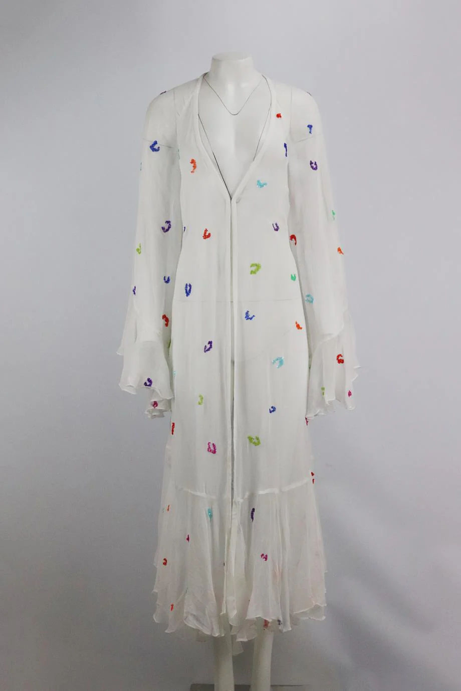 ROCOCO SAND SEQUINED CREPE ROBE SMALL - Image 2