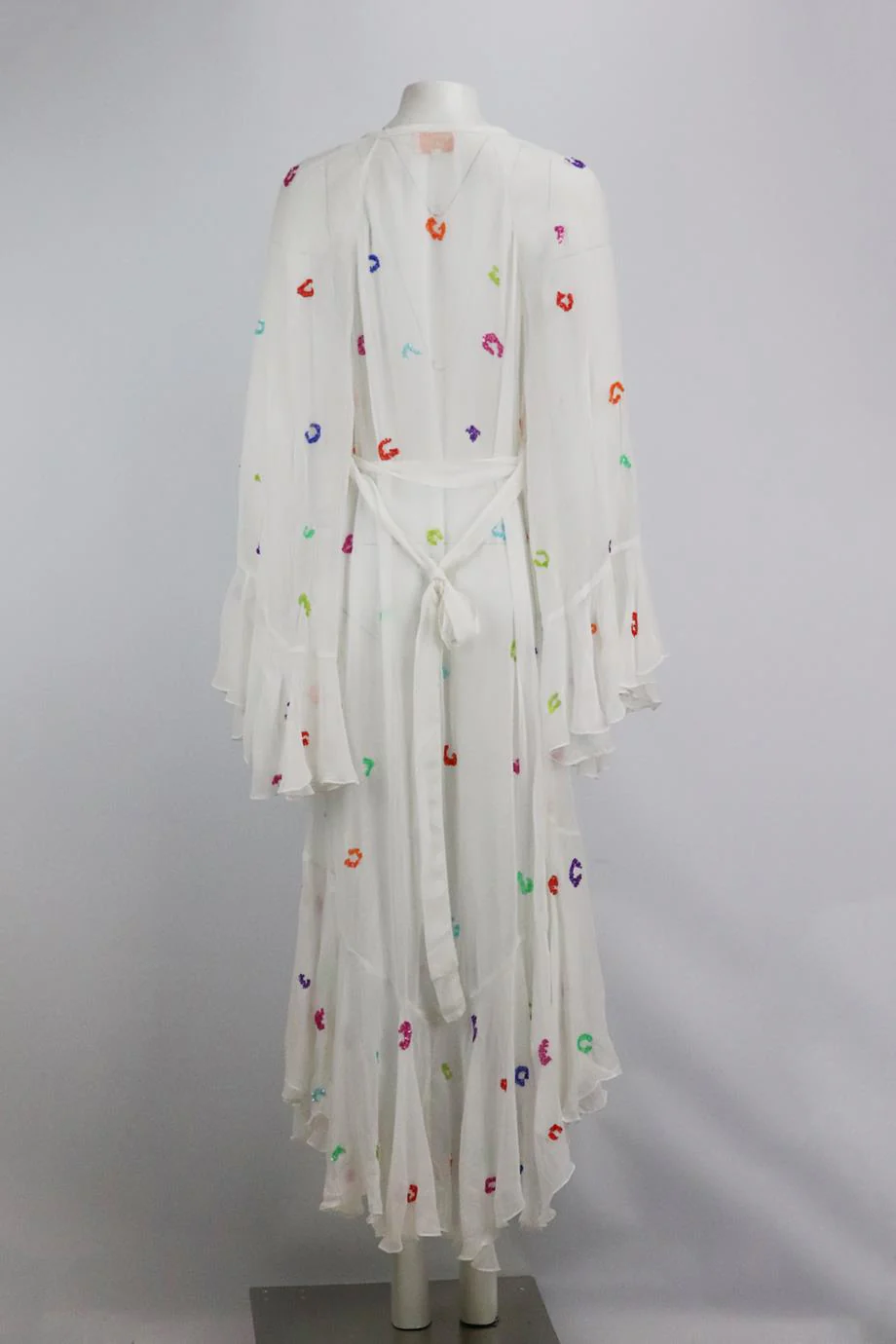 ROCOCO SAND SEQUINED CREPE ROBE SMALL - Image 4