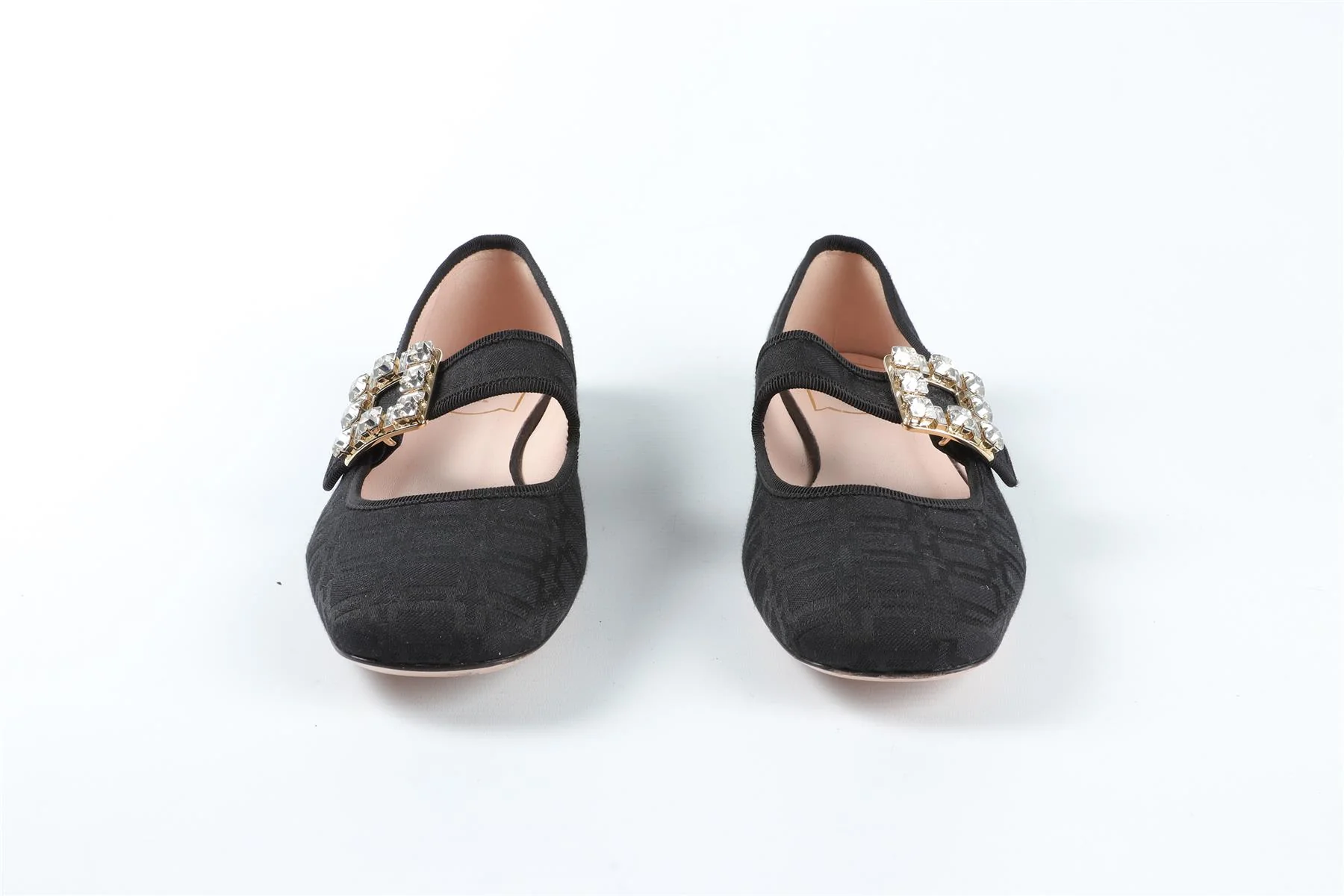 ROGER VIVIER BLACK FABRIC BALLET FLATS EU 38 UK 5 US 8 - Image 3