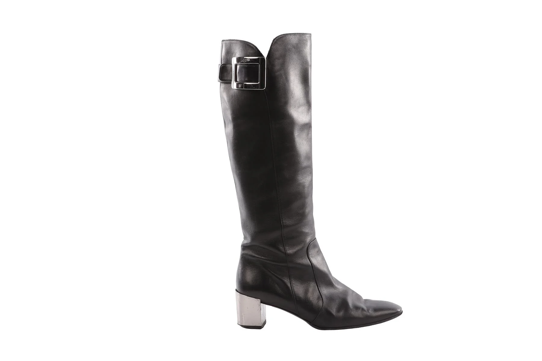 ROGER VIVIER BLACK KNEE HIGH BOOTS EU 37.5 - Image 2
