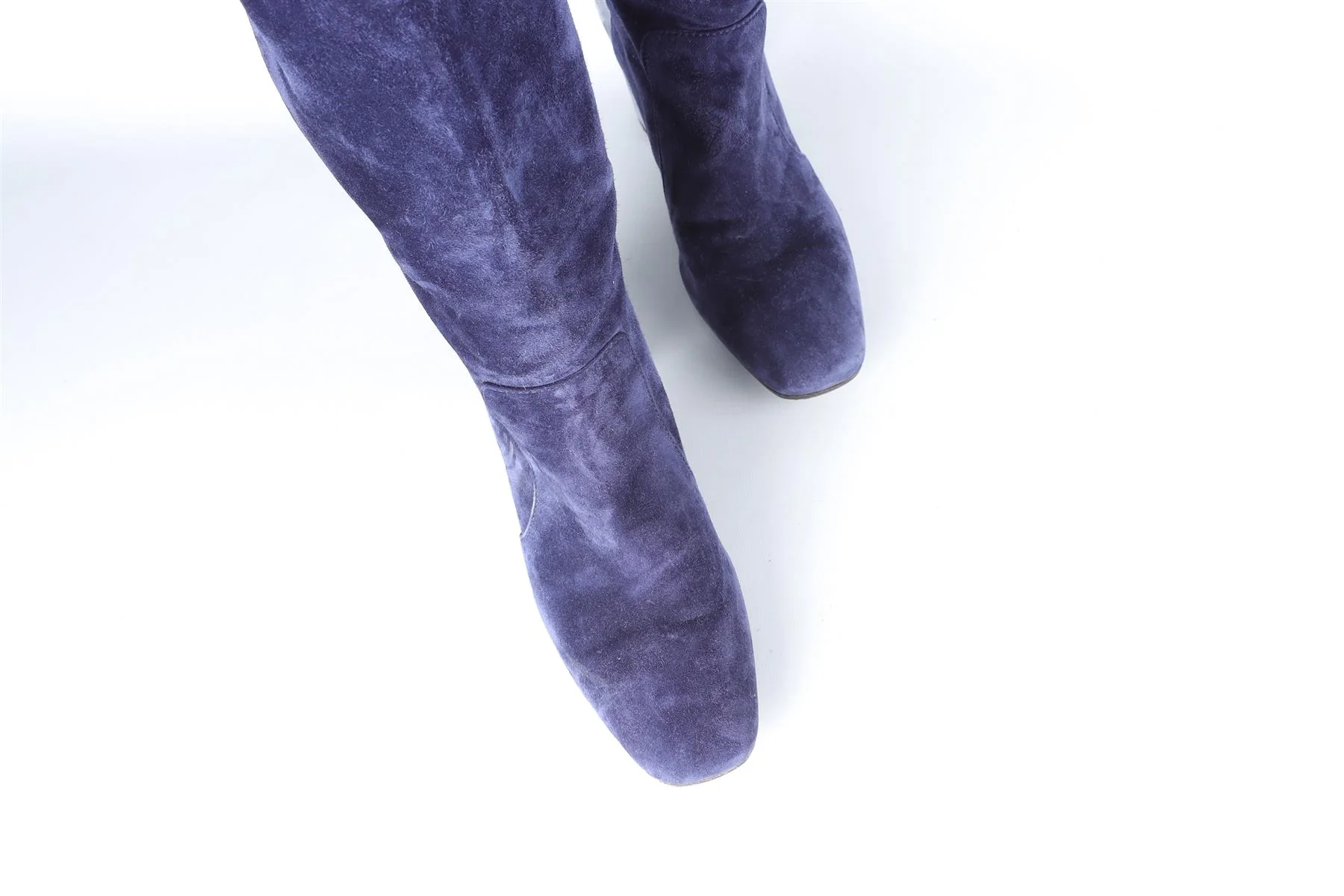 ROGER VIVIER BLUE SUEDE KNEE HIGH BOOTS EU 38 UK 5 US 8 - Image 4