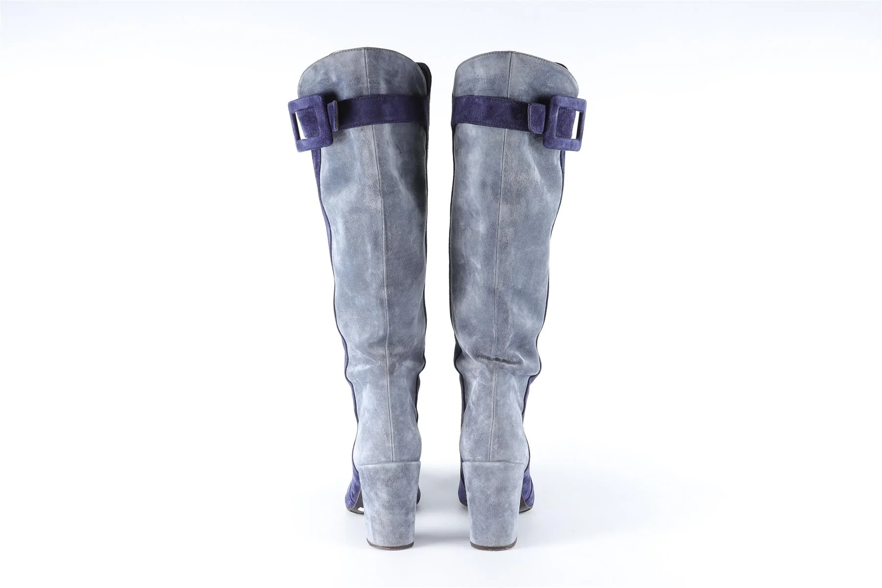 ROGER VIVIER BLUE SUEDE KNEE HIGH BOOTS EU 38 UK 5 US 8 - Image 5