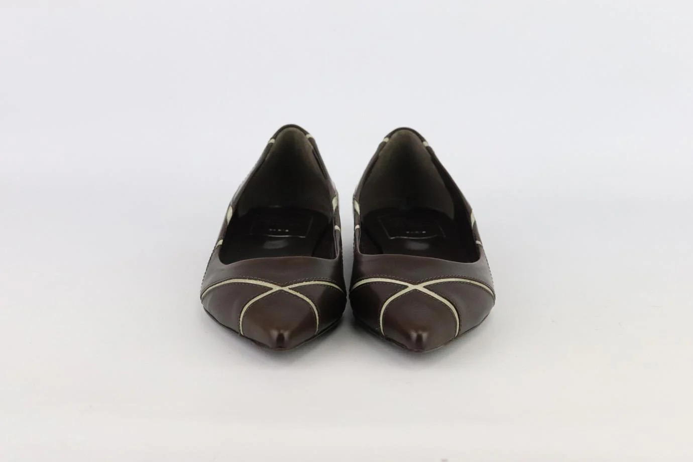 ROGER VIVIER LEATHER AND SUEDE BALLERINA FLATS EU 37 UK 4 US 7 - Image 3