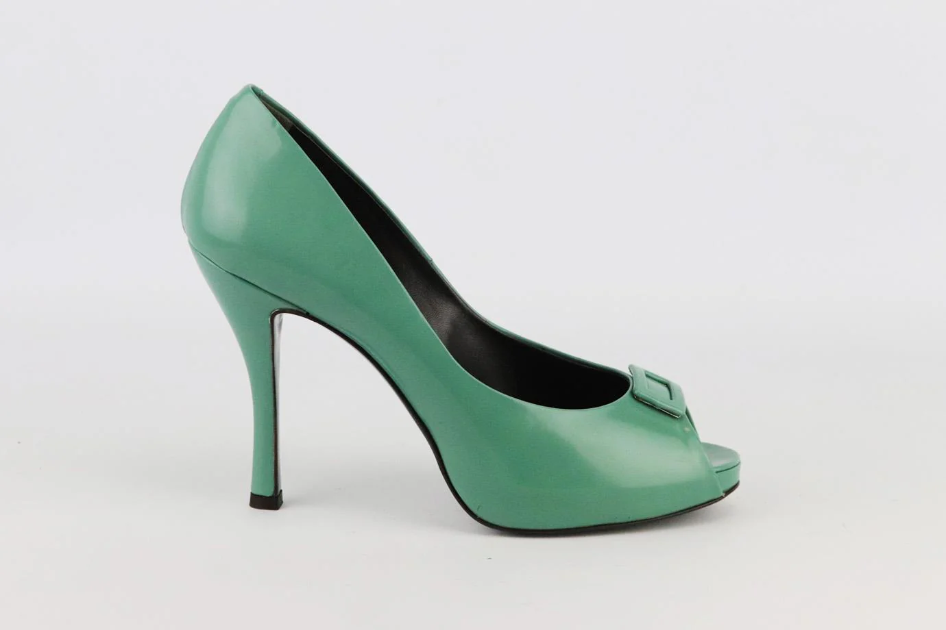 ROGER VIVIER LEATHER PEEP TOE PUMPS EU 37 UK 4 US 7 - Image 2
