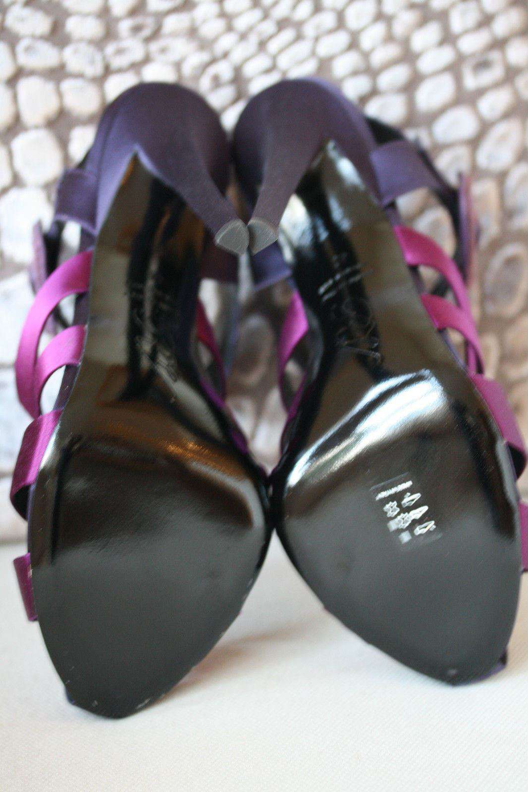 ROGER VIVIER PURPLE SATIN STRAPPED HEELS EU 40 UK 7 - Image 12