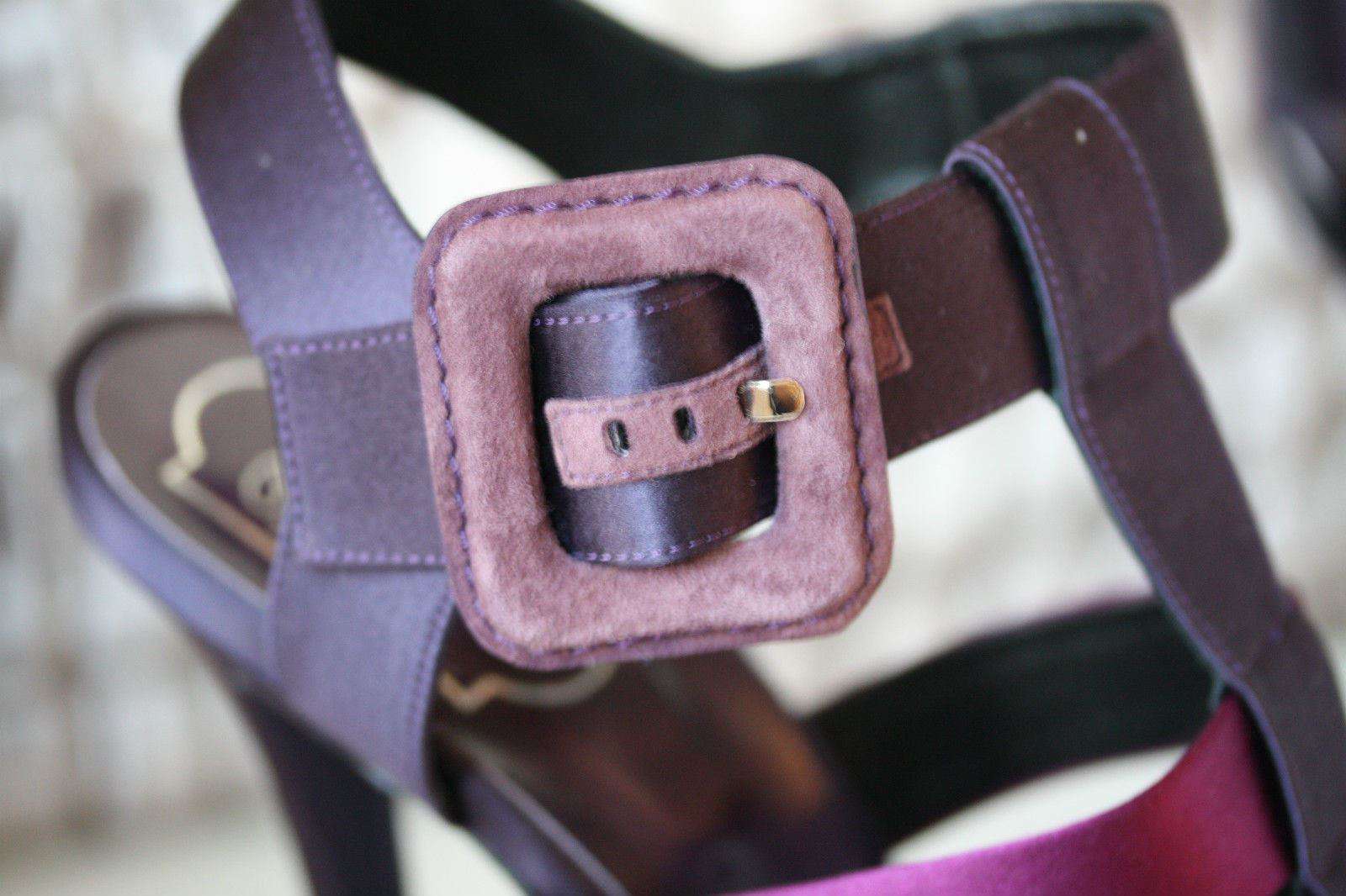 ROGER VIVIER PURPLE SATIN STRAPPED HEELS EU 40 UK 7 - Image 9