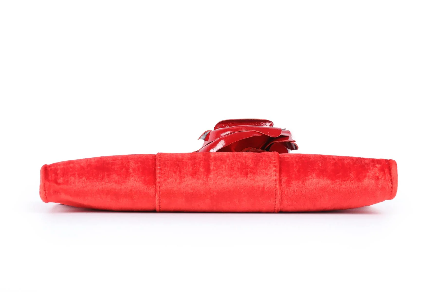 ROGER VIVIER RED MINI VELVET CLUTCH - Image 7