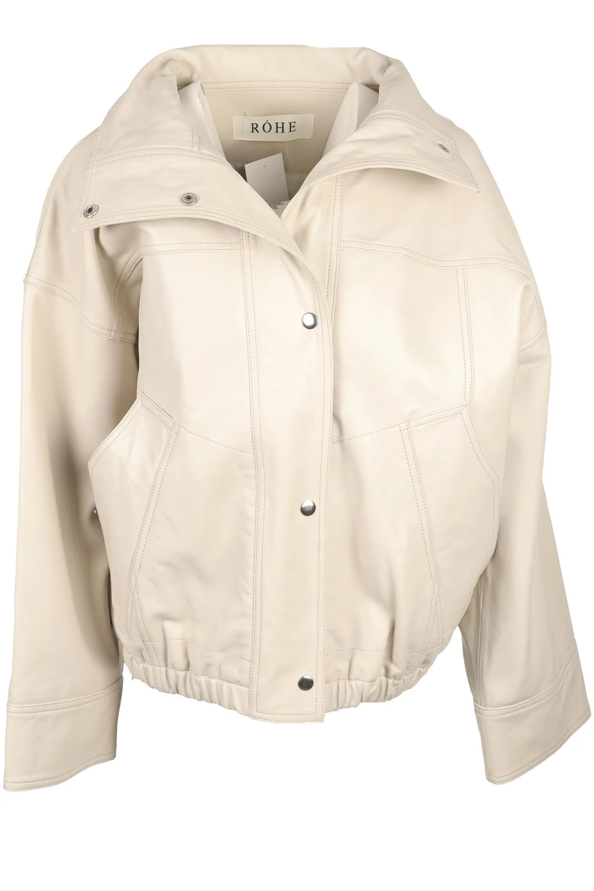 RÓHE ECRU LEATHER JACKET FR 36 UK 8