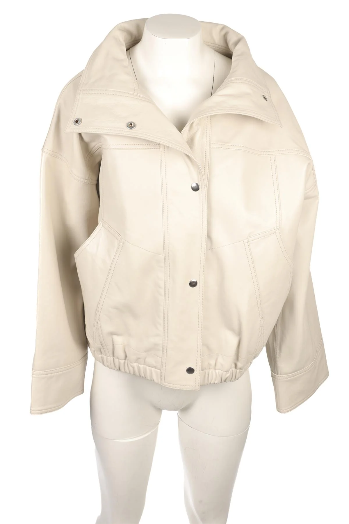RÓHE ECRU LEATHER JACKET FR 36 UK 8 - Image 2