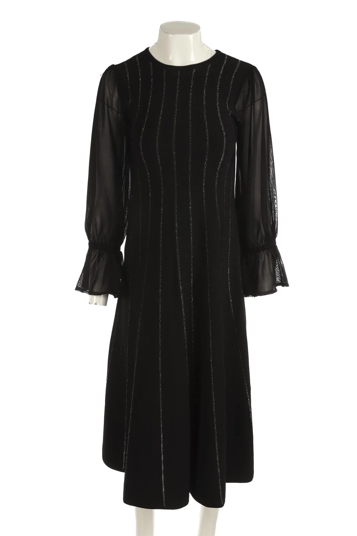 ROKSANDA BLACK KNIT MIDI DRESS SMALL - Image 2