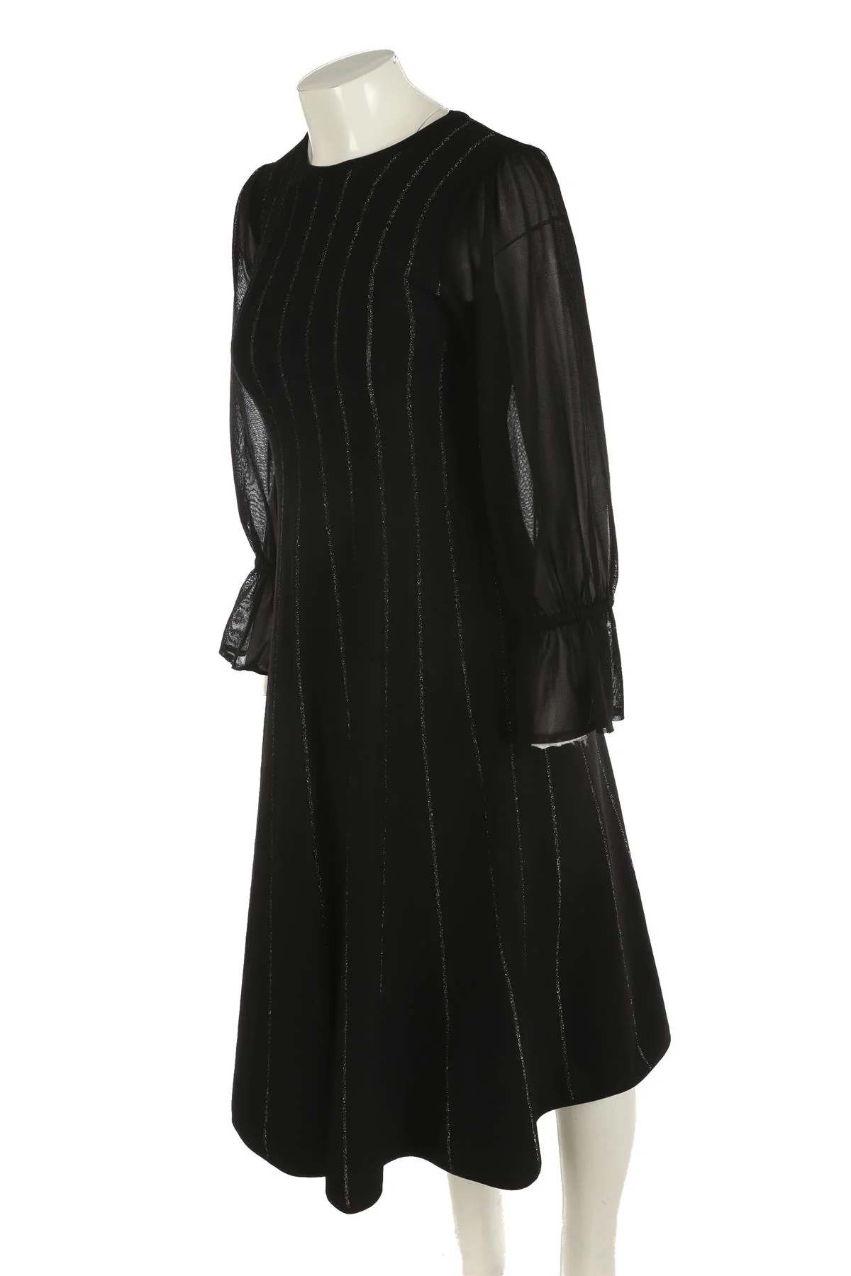 ROKSANDA BLACK KNIT MIDI DRESS SMALL - Image 3