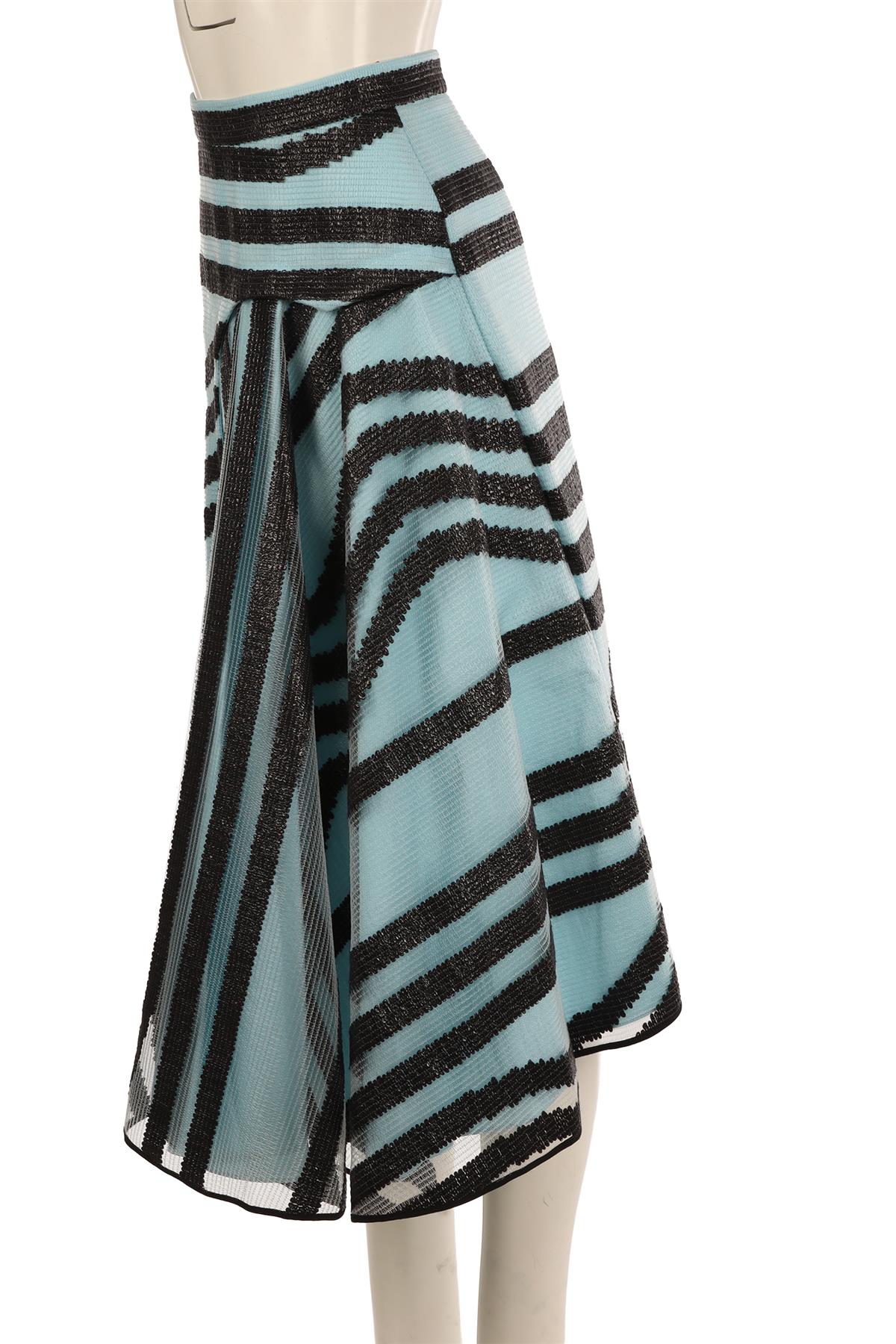 ROKSANDA BLUE COTTON MIDI SKIRT UK 8 - Image 3