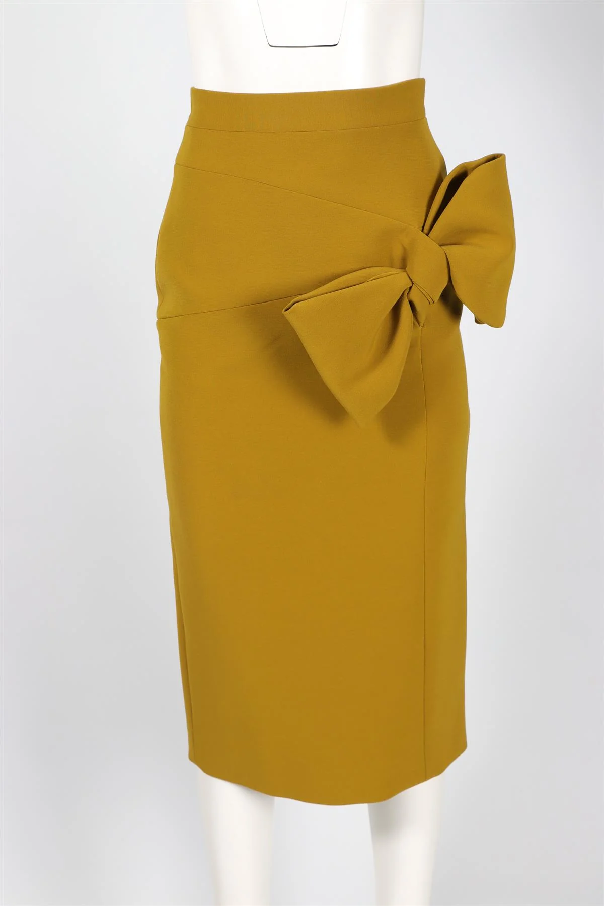 ROKSANDA GREEN CREPE MIDI SKIRT UK 8 - Image 2