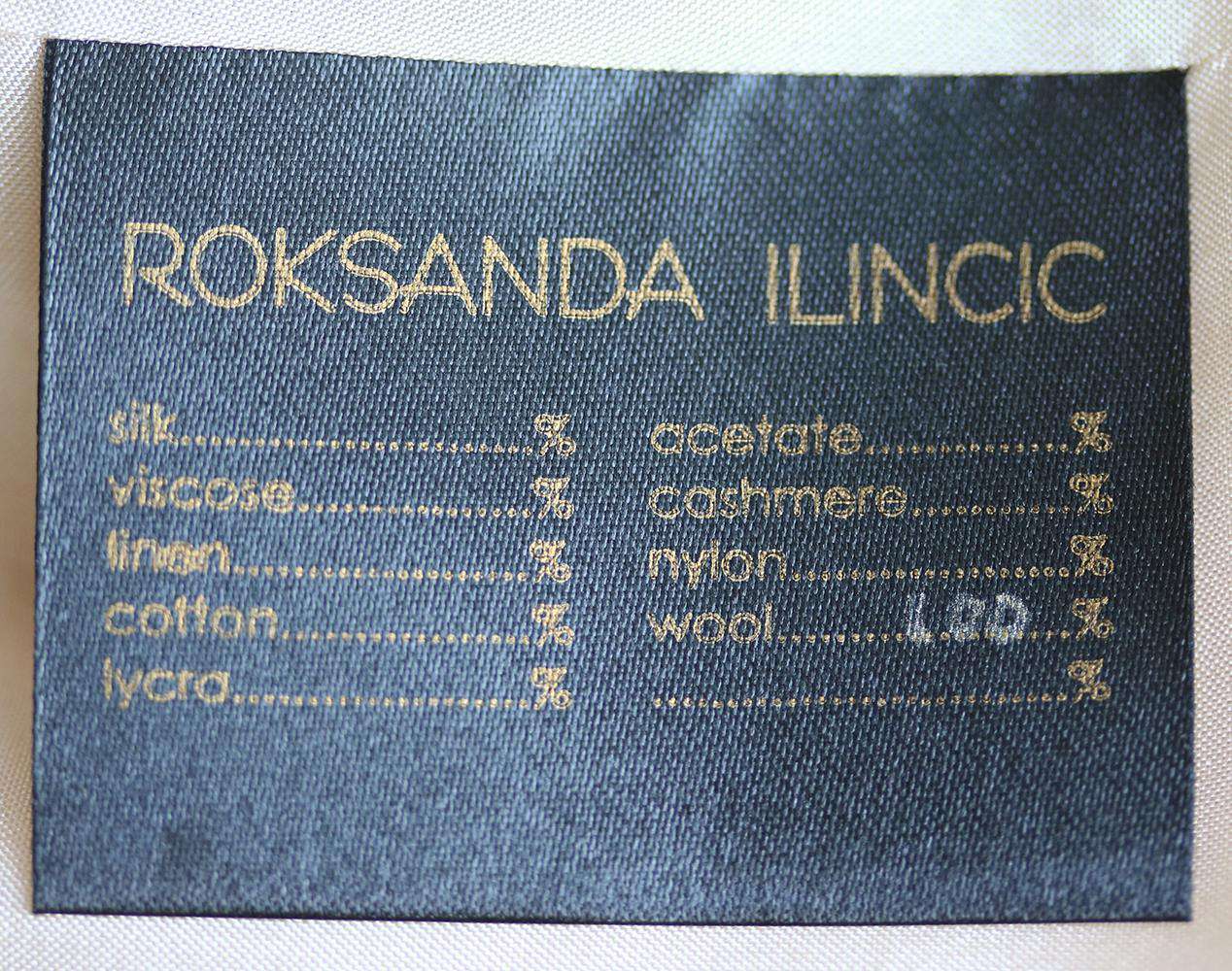 ROKSANDA ILINCIC IZUMI TWO TONE WOOL CREPE DRESS UK 14 - Image 6