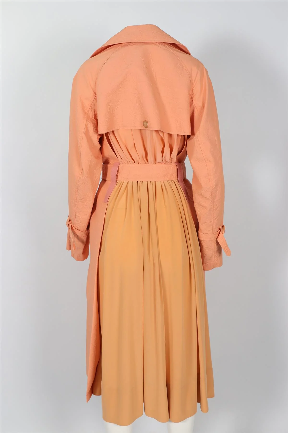 ROKSANDA PEACH SILK TRENCH COAT XSMALL - Image 4