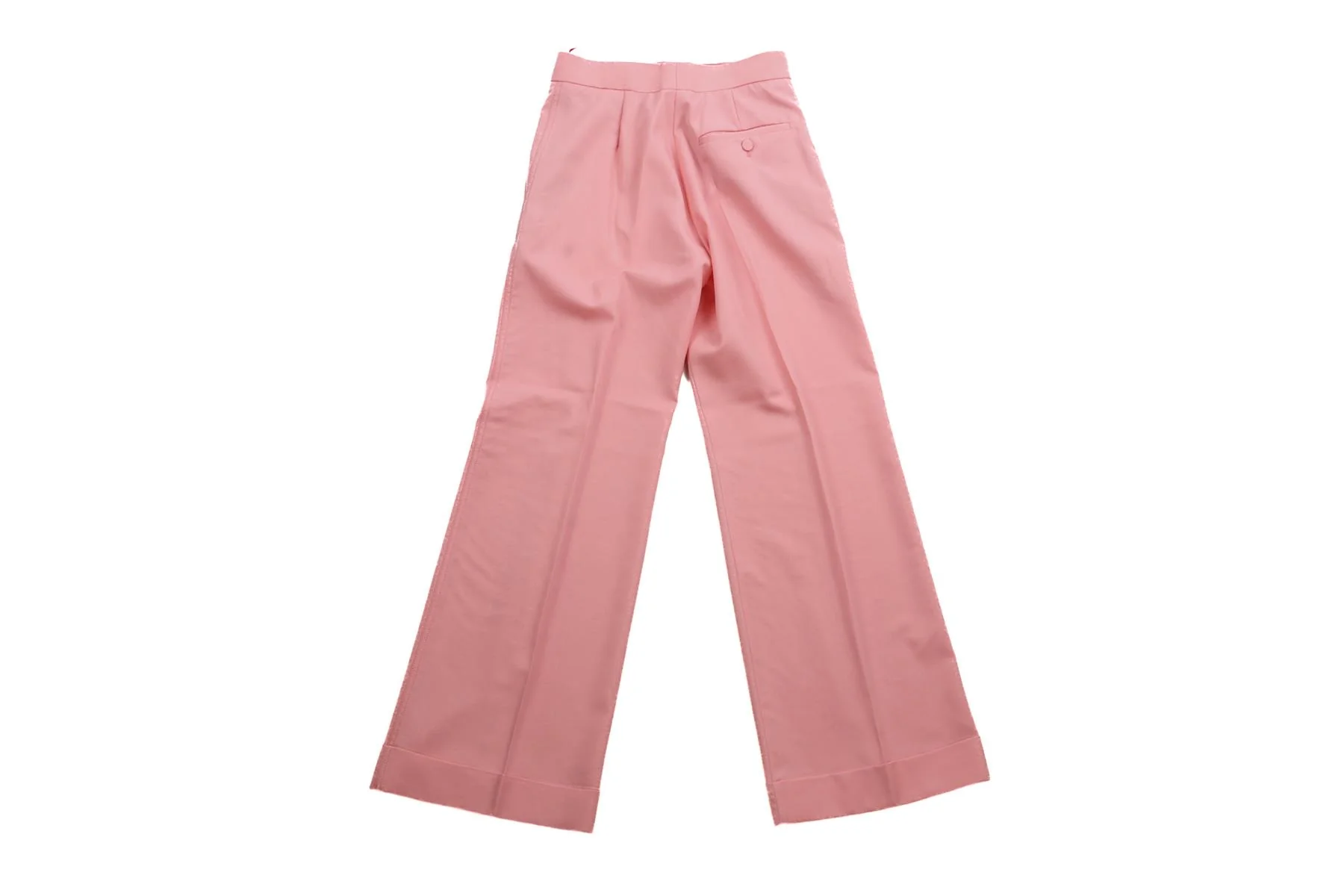 ROKSANDA PINK WOOL STRAIGHT LEG PANTS UK 6 - Image 4