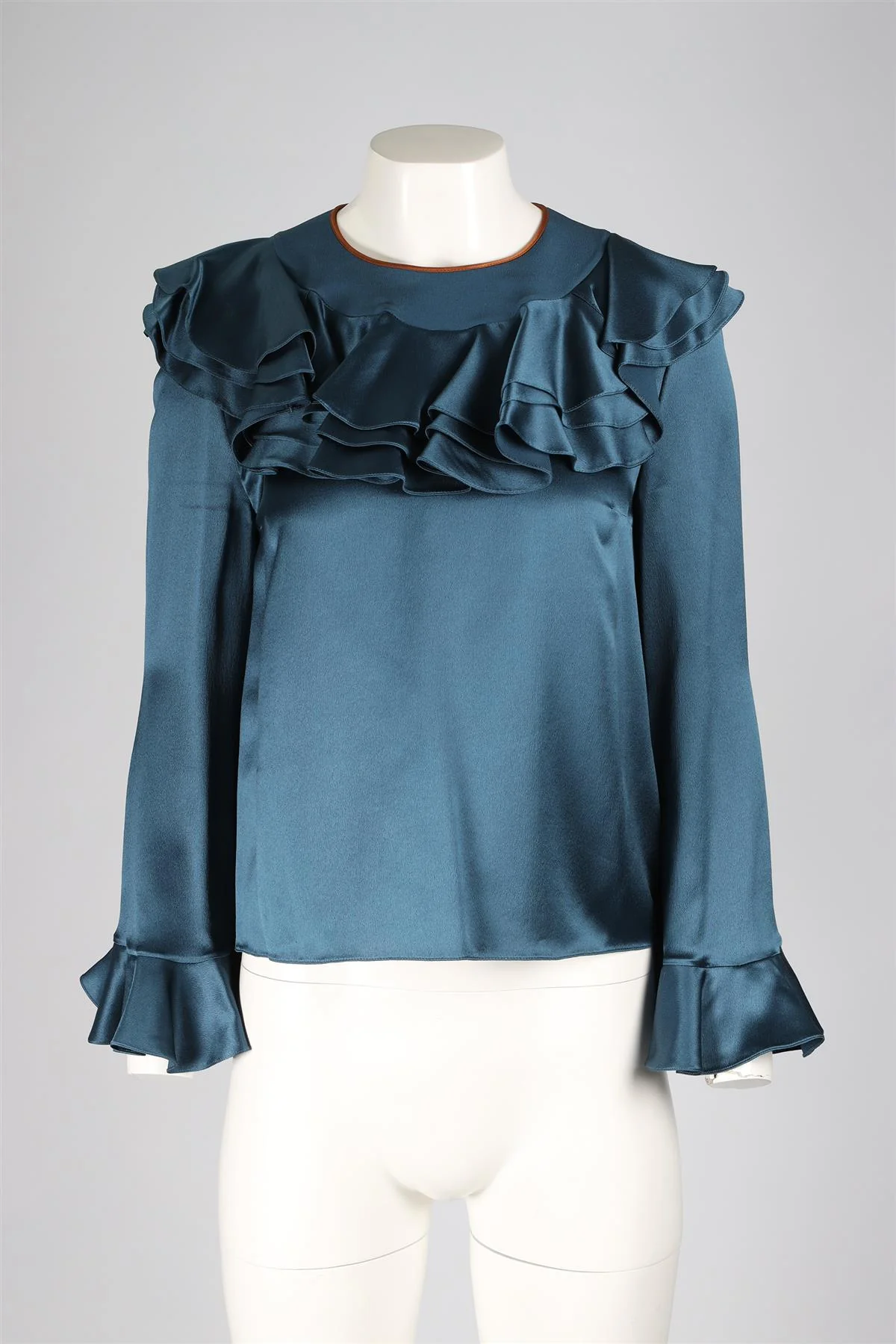 ROKSANDRA BLUE SILK TOP UK 10 - Image 2