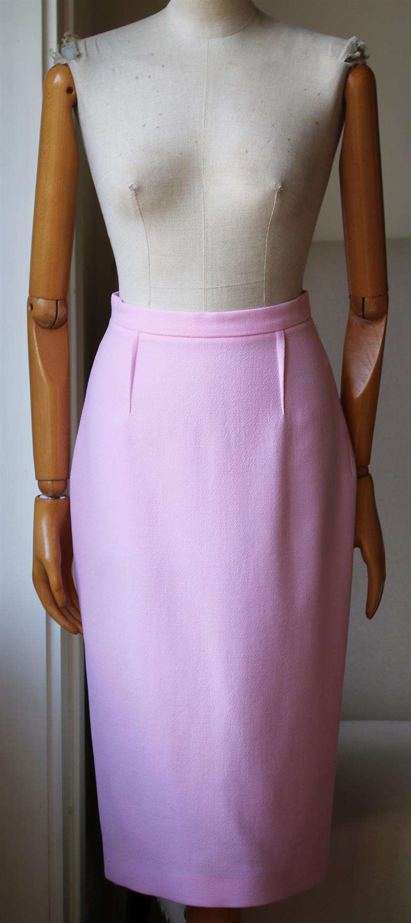 ROLAND MOURET ARRETON WOOL CREPE PENCIL SKIRT UK 12 - Image 2
