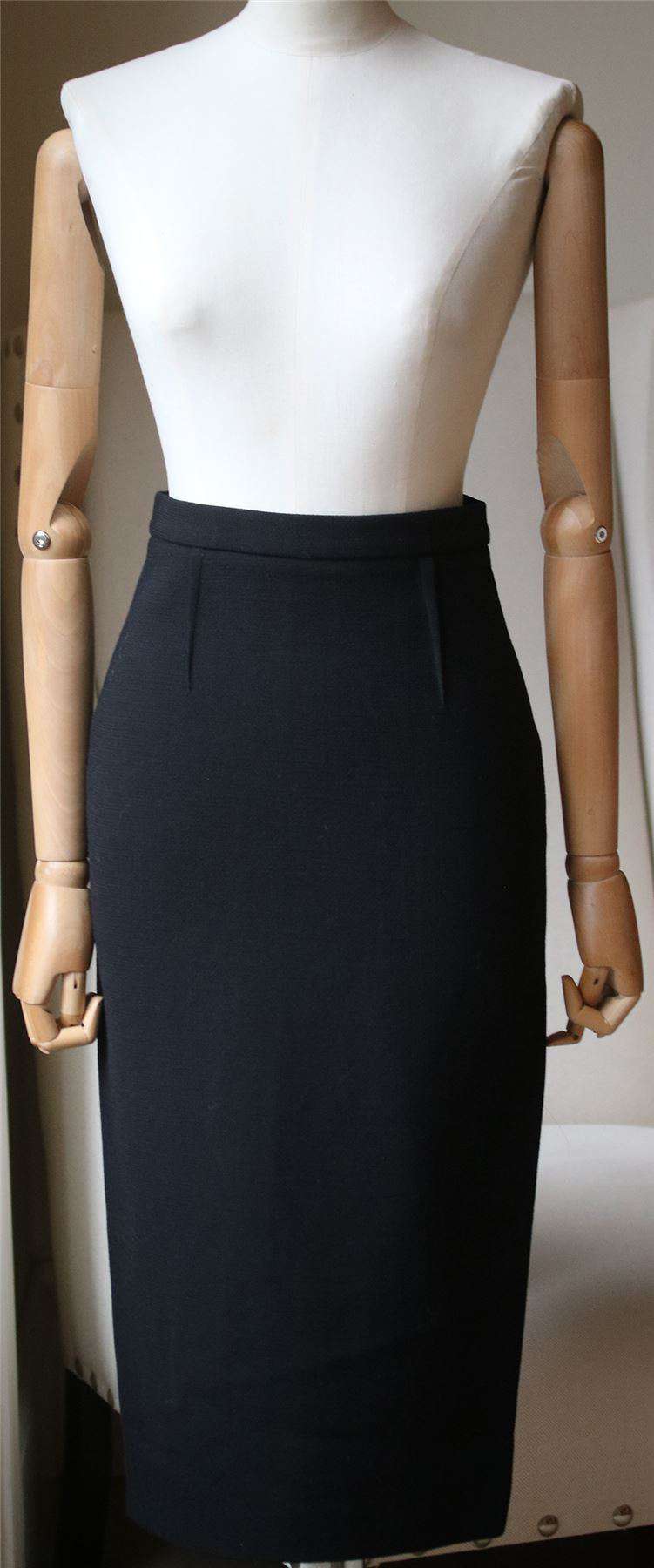 ROLAND MOURET ARRETON WOOL CREPE PENCIL SKIRT UK 8 - Image 3