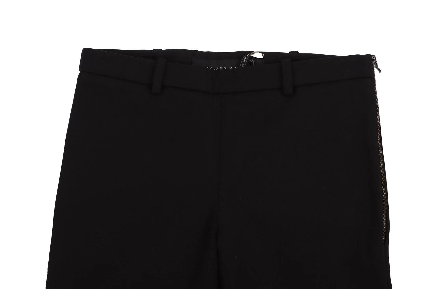 ROLAND MOURET BLACK COTTON SKINNY PANTS UK 8 - Image 3