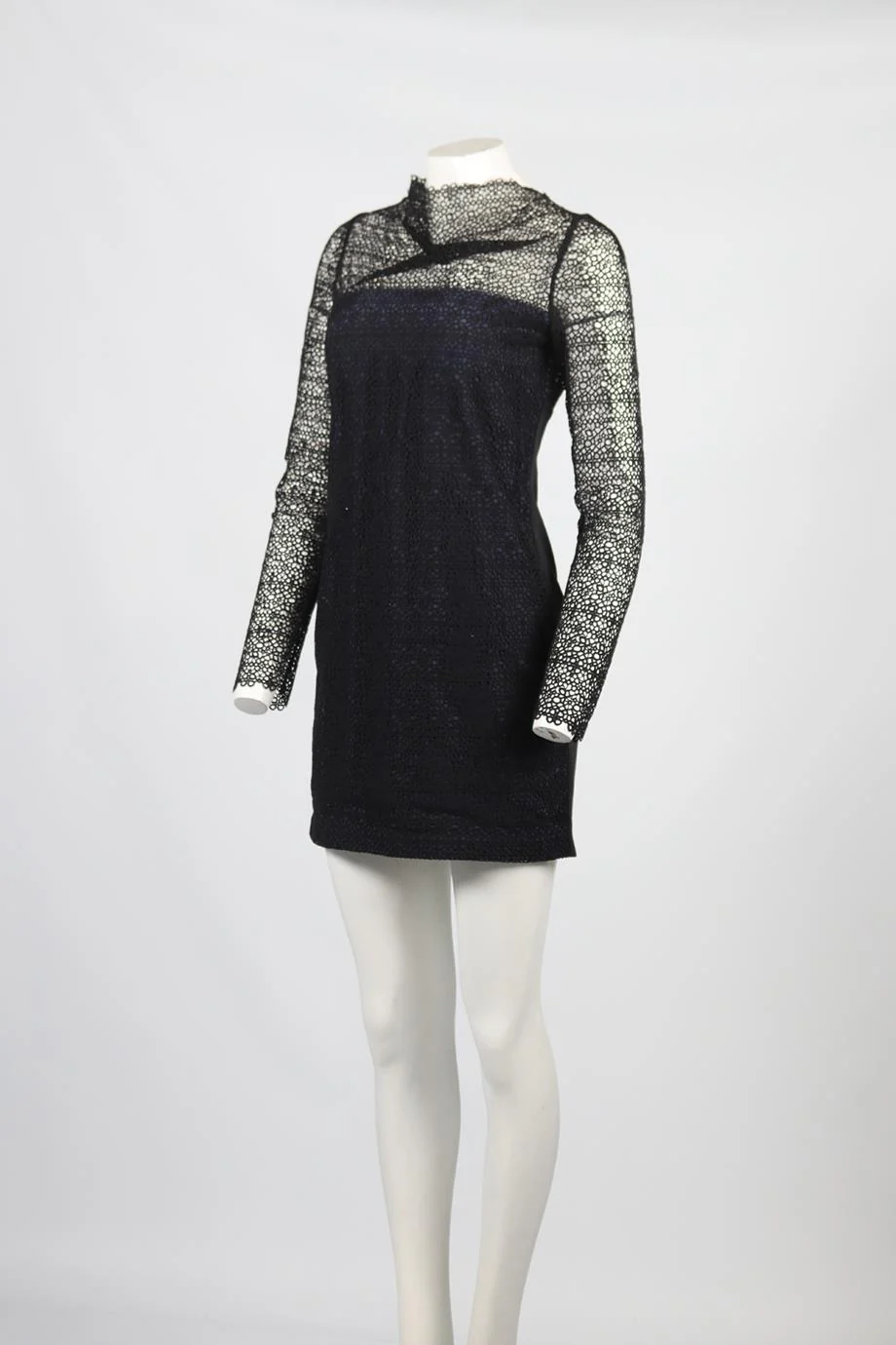 ROLAND MOURET COTTON MINI DRESS UK 10 - Image 3