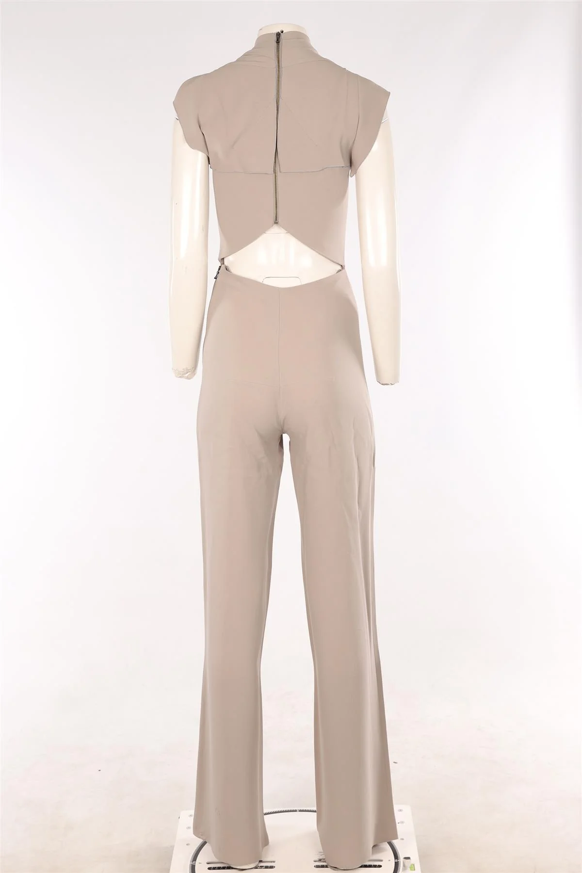 ROLAND MOURET GREY CREPE JUMPSUIT UK 10 - Image 4