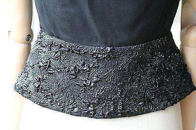 ROLAND MOURET METALLIC MATELASSE-PANELED CREPE TOP UK 8 - Image 3