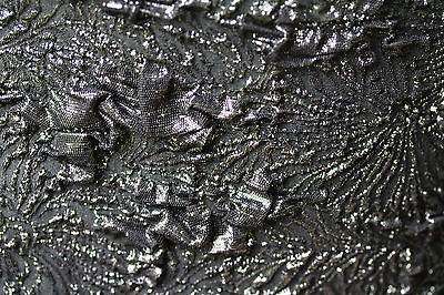 ROLAND MOURET METALLIC MATELASSE-PANELED CREPE TOP UK 8 - Image 4