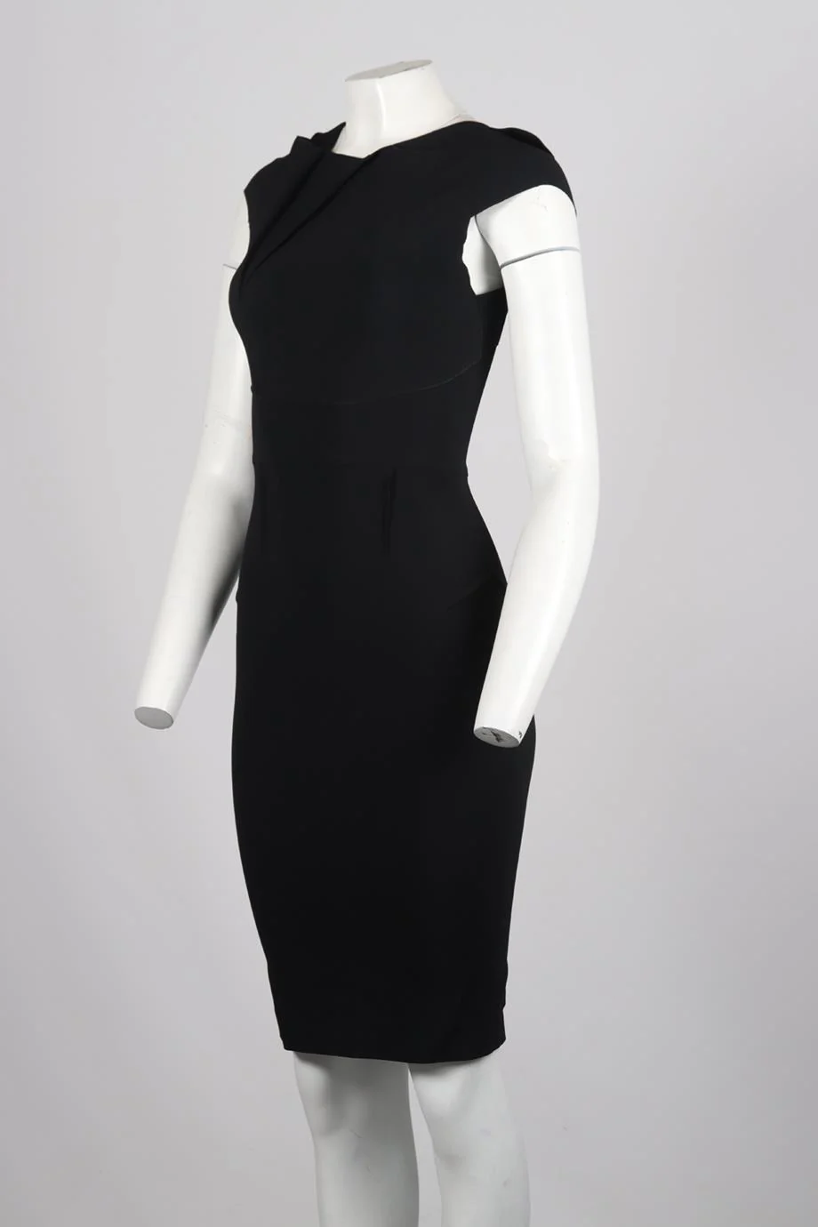 ROLAND MOURET STRETCH CREPE MIDI DRESS UK 8 - Image 3