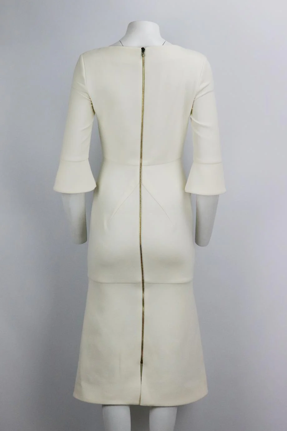 ROLAND MOURET STRETCH WOOL MIDI DRESS UK 10 - Image 4